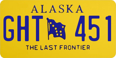 AK license plate GHT451