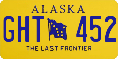 AK license plate GHT452