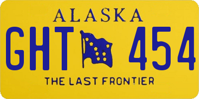 AK license plate GHT454