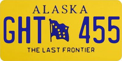 AK license plate GHT455