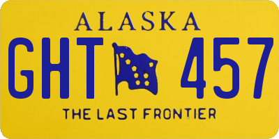 AK license plate GHT457