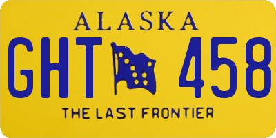 AK license plate GHT458