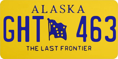 AK license plate GHT463