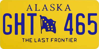 AK license plate GHT465