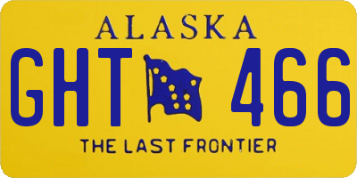 AK license plate GHT466