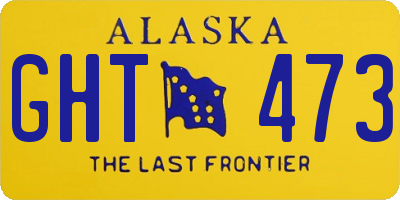 AK license plate GHT473