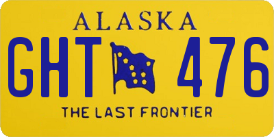 AK license plate GHT476