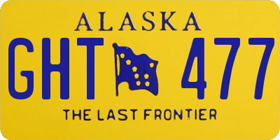 AK license plate GHT477