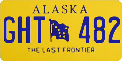 AK license plate GHT482