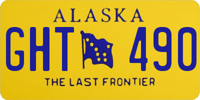 AK license plate GHT490