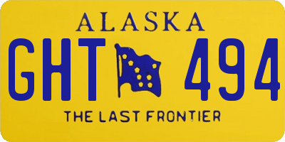 AK license plate GHT494