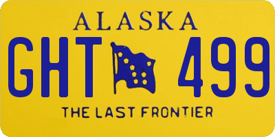 AK license plate GHT499