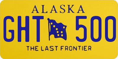 AK license plate GHT500