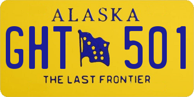 AK license plate GHT501