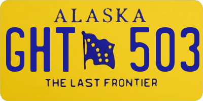 AK license plate GHT503