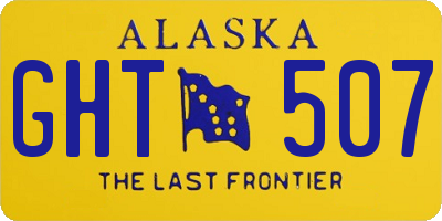 AK license plate GHT507