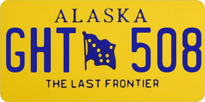 AK license plate GHT508
