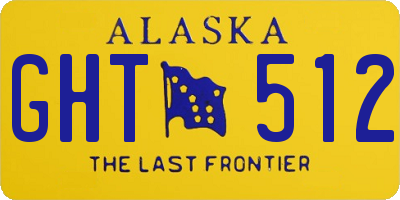 AK license plate GHT512