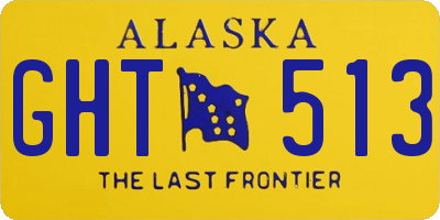 AK license plate GHT513
