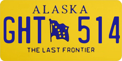 AK license plate GHT514