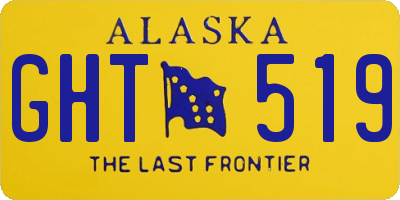 AK license plate GHT519