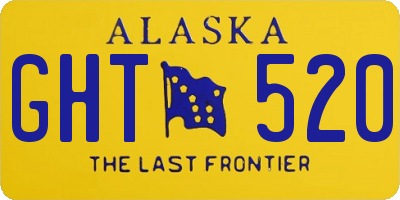 AK license plate GHT520