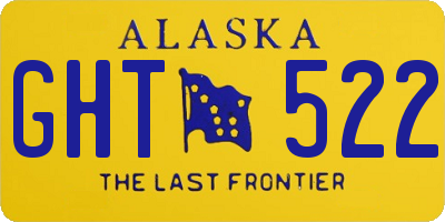 AK license plate GHT522