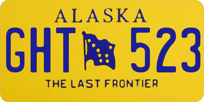 AK license plate GHT523