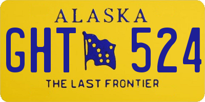 AK license plate GHT524