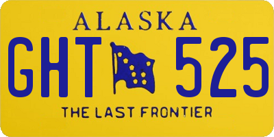 AK license plate GHT525