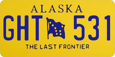 AK license plate GHT531