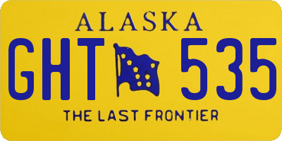 AK license plate GHT535