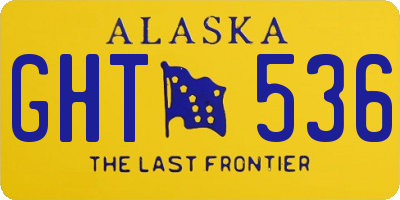 AK license plate GHT536