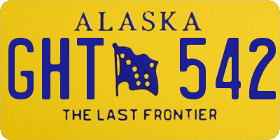 AK license plate GHT542