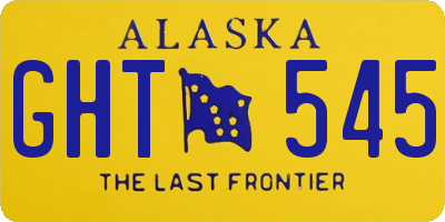 AK license plate GHT545