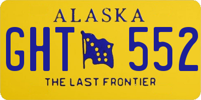 AK license plate GHT552