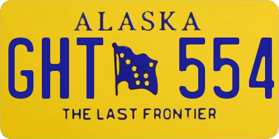 AK license plate GHT554