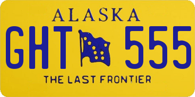 AK license plate GHT555