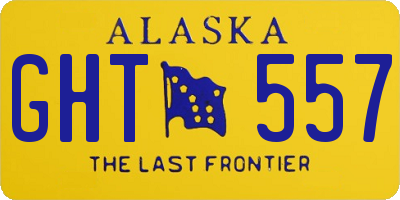 AK license plate GHT557