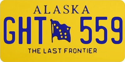AK license plate GHT559