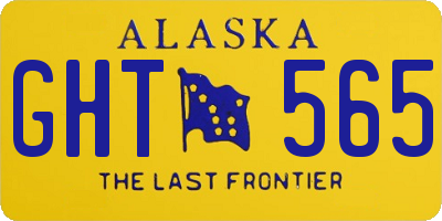 AK license plate GHT565