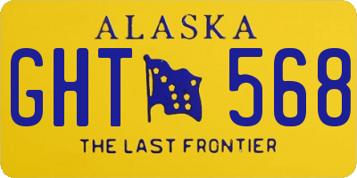 AK license plate GHT568
