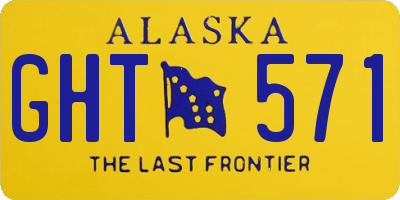 AK license plate GHT571