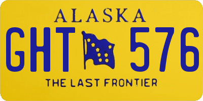 AK license plate GHT576