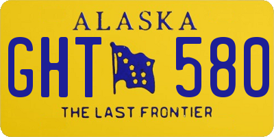 AK license plate GHT580