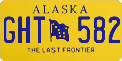 AK license plate GHT582
