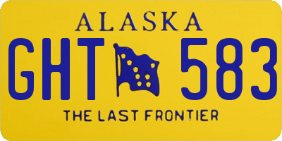 AK license plate GHT583