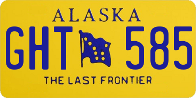 AK license plate GHT585
