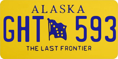 AK license plate GHT593