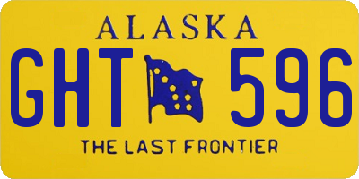 AK license plate GHT596